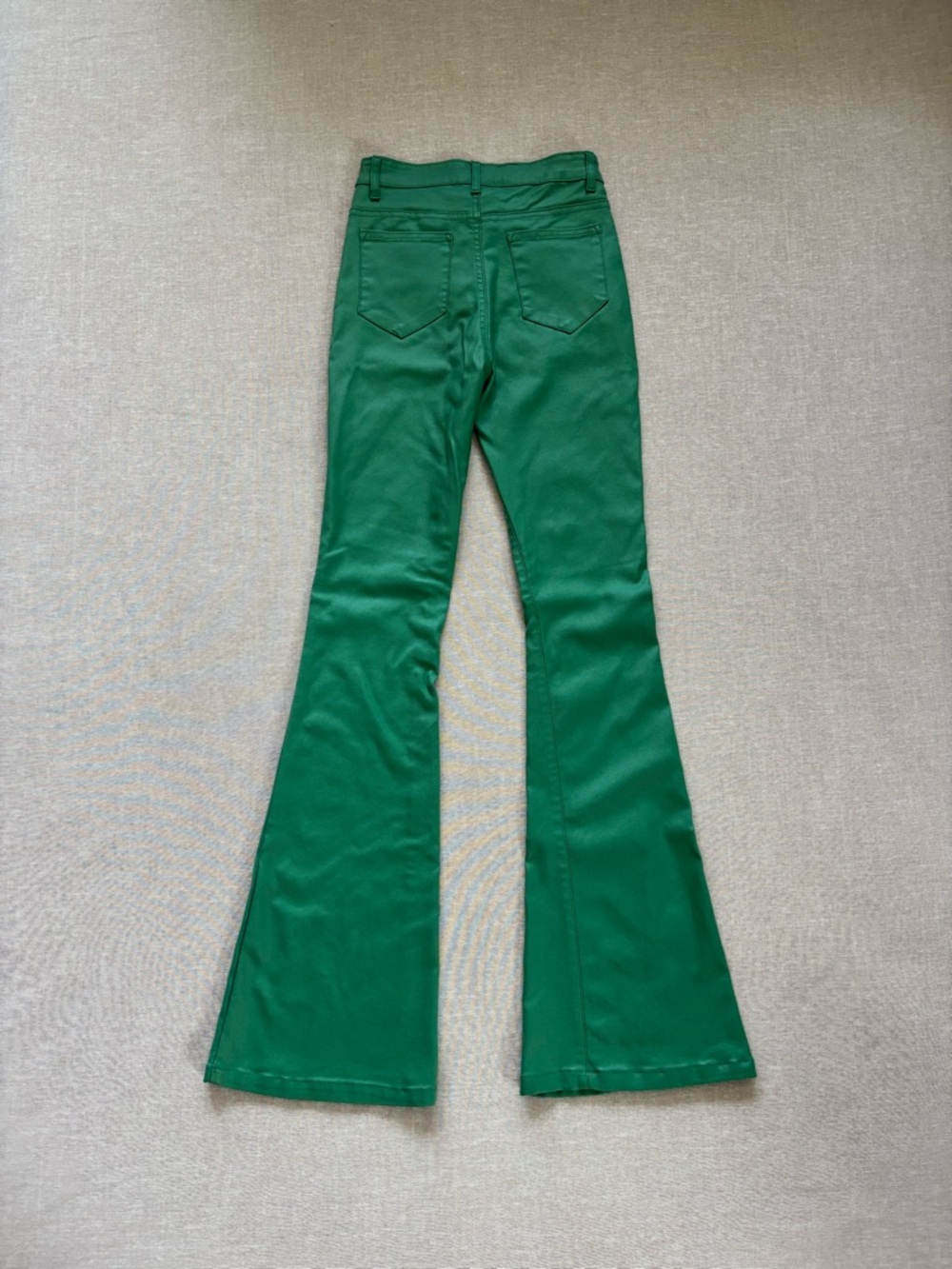 Edikted green faux leather flare pants. - Picture 8 of 16